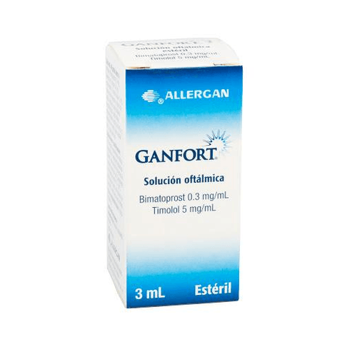 Ganfort 0.3 mg/ml + 5 mg/ml Solución Oftálmica - Frasco Gotero X 3 ml