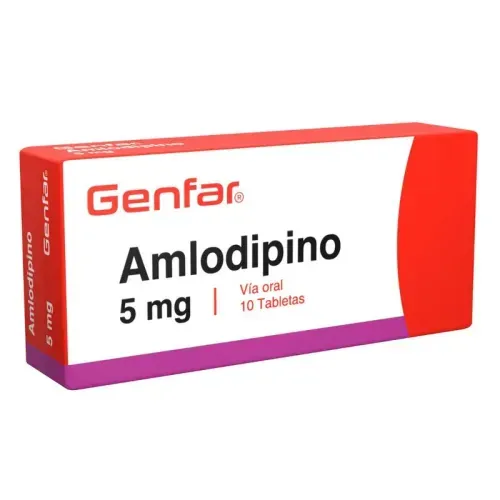 Amlodipino 5 Mg Caja X 10 Tabletas Genfar
