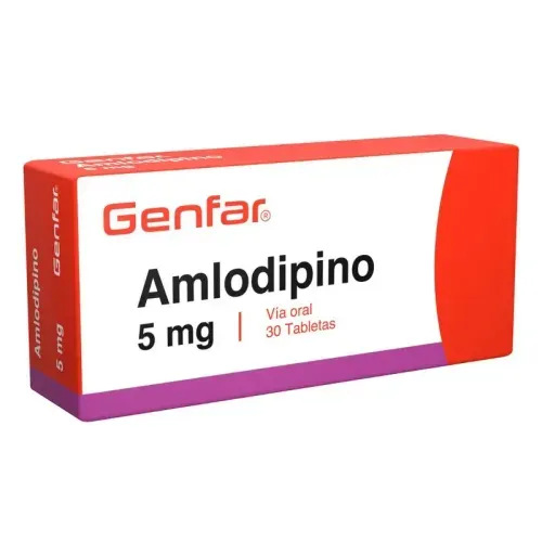 Amlodipino 5Mg Caja X 30 Tabletas Genfar