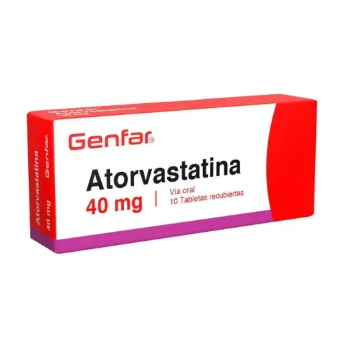 Atorvastatina 40 Mg Caja X 10 Tabletas Genfar