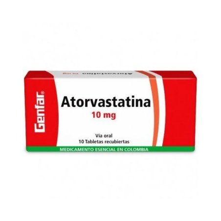 Atorvastatina 10 Mg Caja X 10 Tabletas Genfar