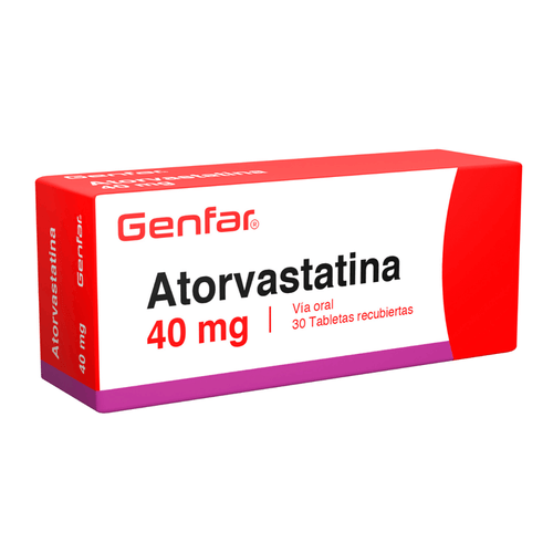 Atorvastatina 40 Mg Caja X 30 Tabletas Genfar