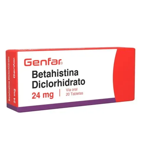 Betahistina Diclorhidrato 24 Mg Caja X 20 Tabletas Genfar