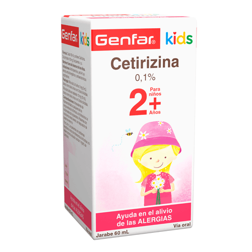 Cetirizina Kids Jarabe Frasco X 60 Ml Genfar
