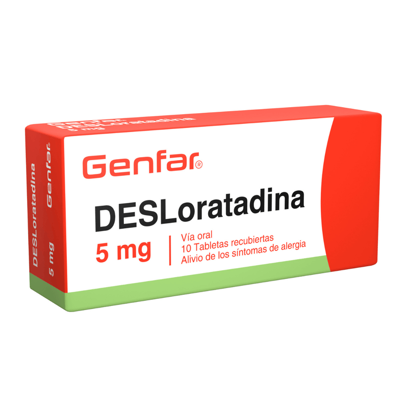 Desloratadina 5 Mg Caja X 10 Tabletas Genfar