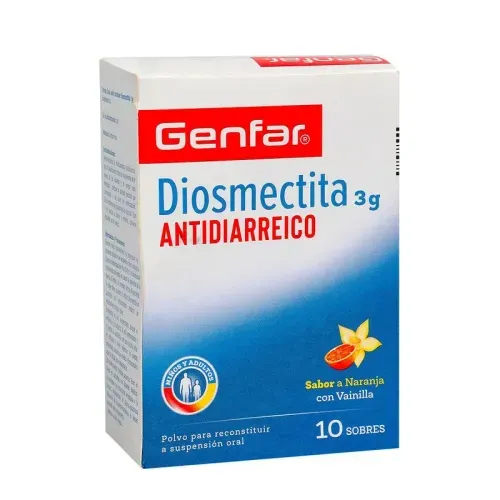 Diosmectita 3 Gr Caja X 10 Sobres Genfar