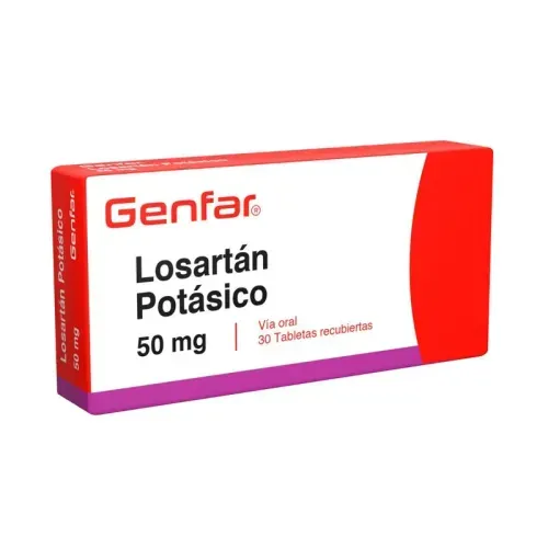 Losartan 50 Mg Caja X 30 Tabletas Genfar