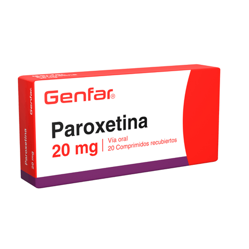 Paroxetina 20 Mg Caja X 20 Tabletas Genfar