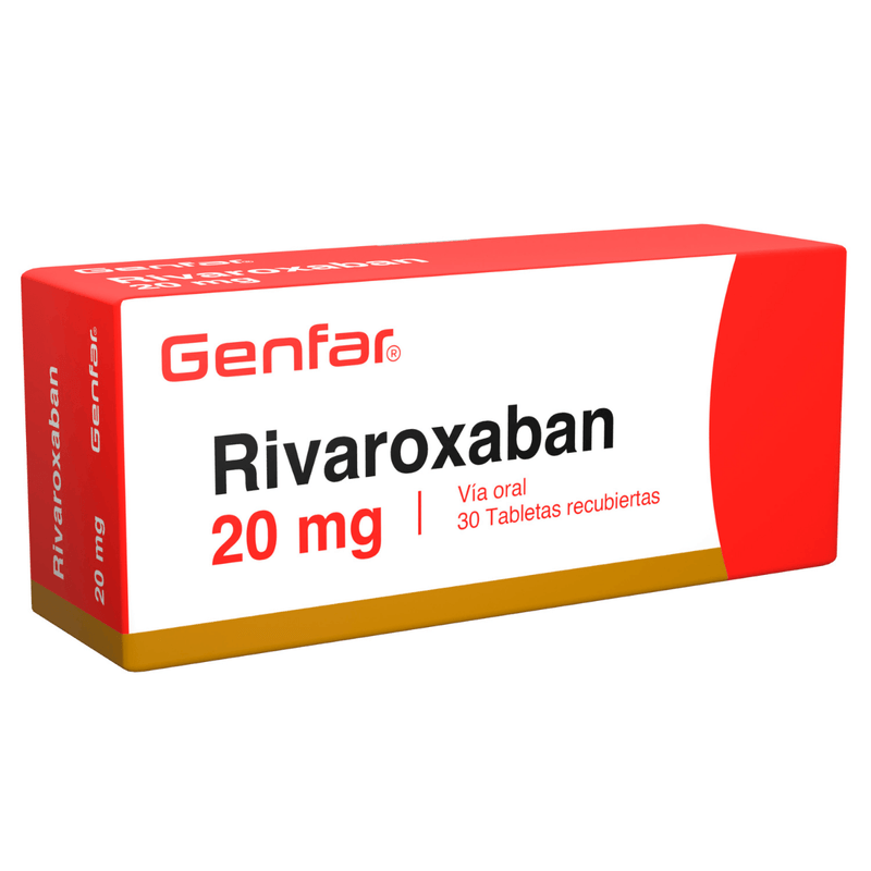 Rivaroxaban 20 Mg Caja X 30 Tabletas Genfar