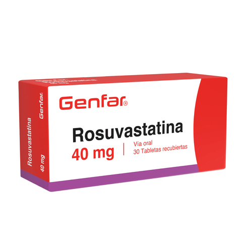 Rosuvastatina 40 Mg Caja X 30 Tabletas Genfar