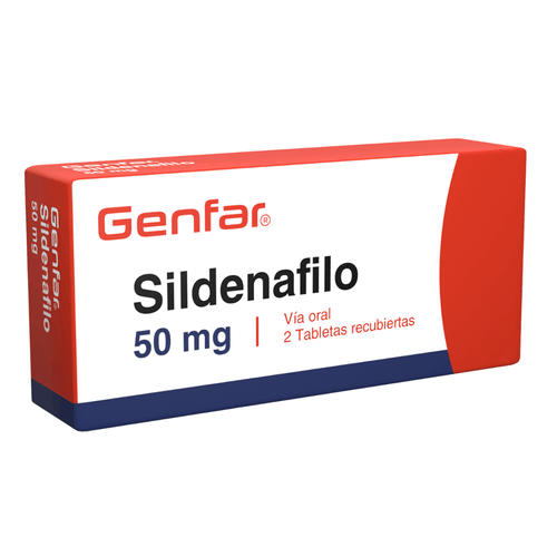 Sildenafil 50 Mg Caja X 2 Tabletas Genfar