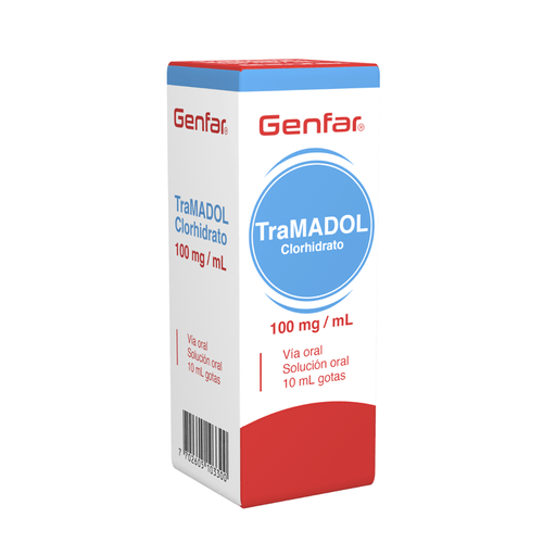 Tramadol 100 Mg /Ml Frasco X 10 Ml Gotas Genfar