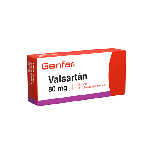 Valsartan 80 Mg Caja X 14 Tabletas Genfar
