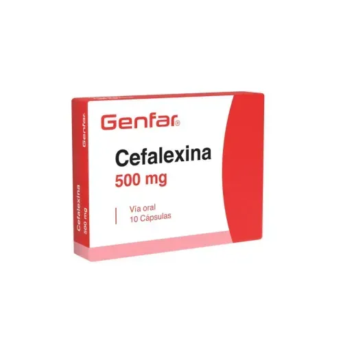 Cefalexina 500 Mg Caja X 10 Cápsulas Genfar