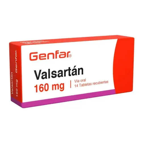 Valsartan 160 Mg Caja X 14 Tabletas Genfar