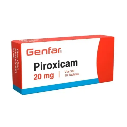 Piroxicam 20 Mg Caja X 10 Tabletas Genfar