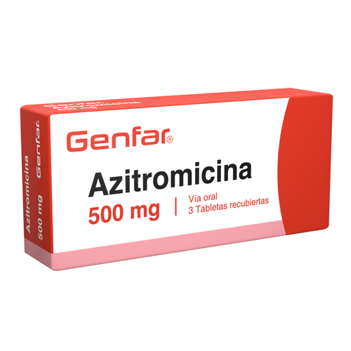 Azitromicina 500 Mg Caja X 3 Tabletas Genfar