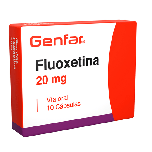 Fluoxetina 20 Mg Caja X 10 Cápsulas Genfar