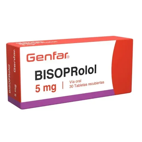 Bisoprolol 5 Mg Caja X 30 Tabletas Genfar