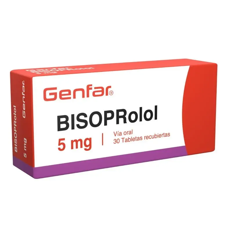 Bisoprolol 5 Mg Caja X 30 Tabletas Genfar