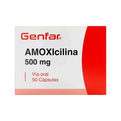Amoxicilina 500 Mg Caja X 50 Cápsulas Genfar