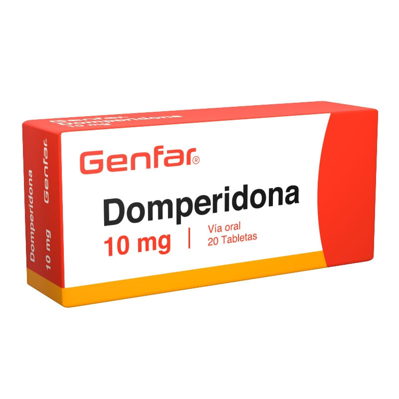 Domperidona 10 Mg Caja X 20 Tabletas Genfar
