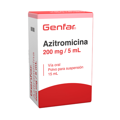 Azitromicina 200 Mg/5Ml Frasco X 15 Ml Suspensión Genfar