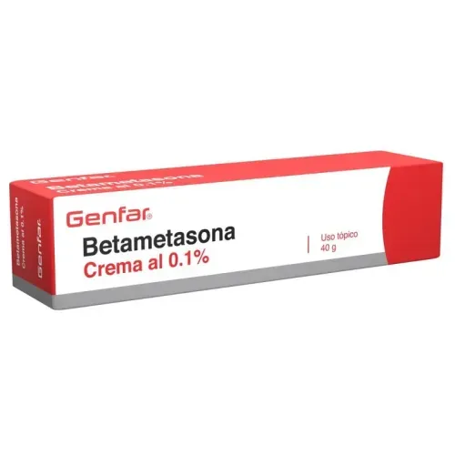 Betametasona 0.01 % Crema Tópica Tubo X 40 Gr Genfar