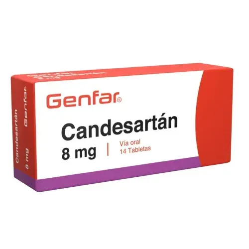 Candesartan 8 Mg Caja X 14 Tabletas Genfar