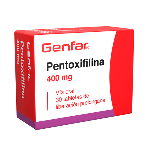 Pentoxifilina 400 Mg Caja X 30 Tabletas Genfar
