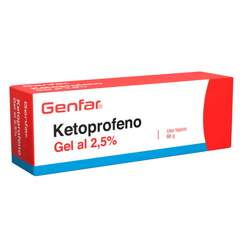 Ketoprofeno 2.5% Tubo X 60 Gr Gel Genfar