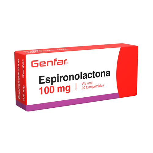 Espironolactona 100 Mg Caja X 20 Tabletas Genfar