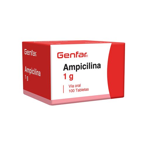 Ampicilina 1 Gr Caja X 100 Tabletas Genfar