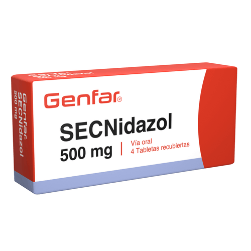 Secnidazol 500 Mg Caja X 4 Tabletas Genfar
