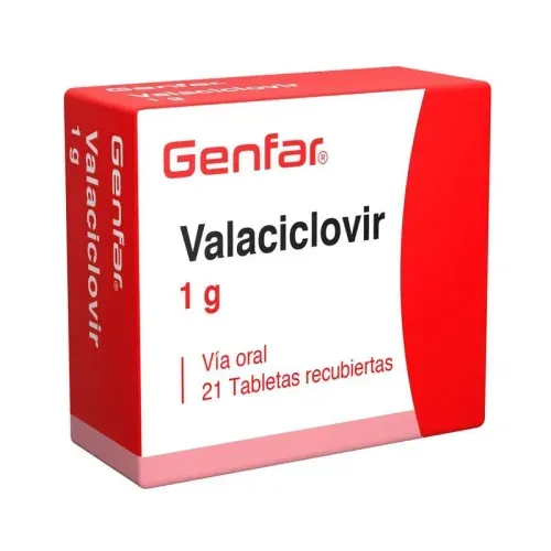 Valaciclovir 1 Gr Caja X 21 Tabletas Genfar