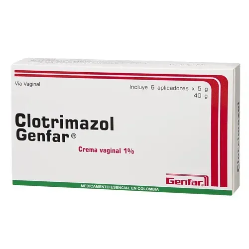 Clotrimazol Crema Vaginal 0.01 Tubo X 40 Gr Genfar