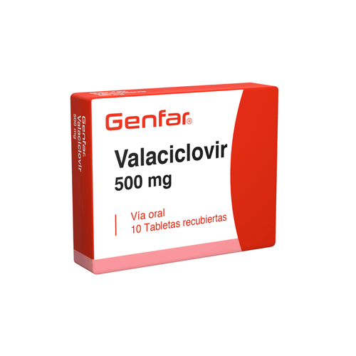 Valaciclovir 500 Mg Caja X 10 Cápsulas Genfar
