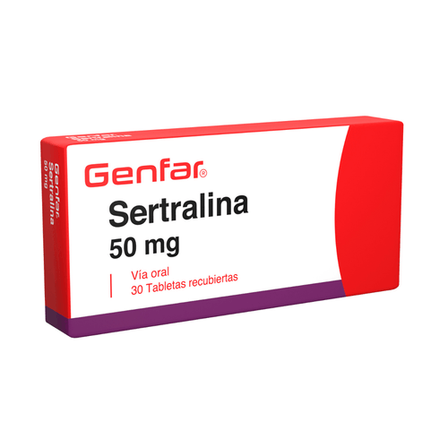 Sertralina 50 Mg Caja X De 30 Tabletas Genfar