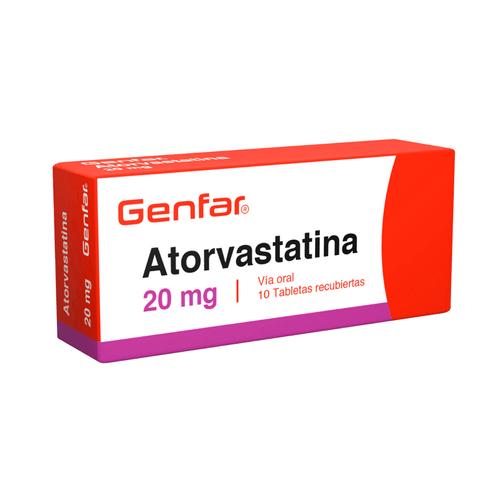 Atorvastatina 20 Mg Caja X 10 Tab Genfar