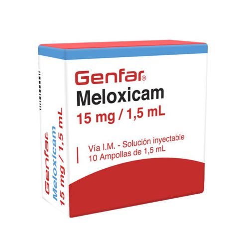 Meloxicam 15 mg/1.5 ml Caja x 10 Ampollas Inyectables