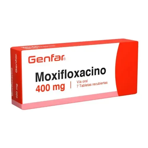 Moxifloxacino 400 Mgs Caja X 7 Tabletas Genfar