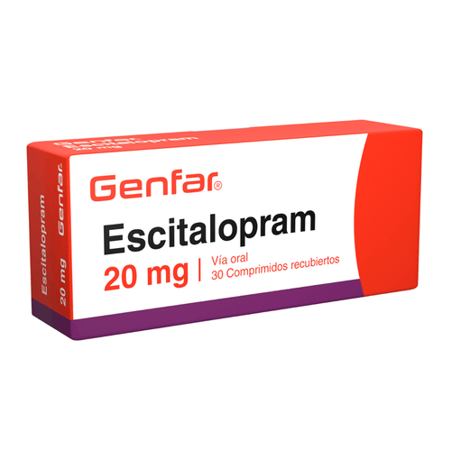 Escitalopram 20 Mg Caja X 30 Comprimido Genfar