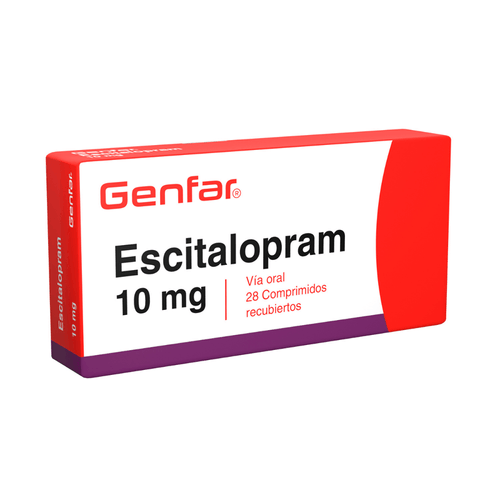 Escitalopram 10 Mg Caja X 28 Tabletas Genfar