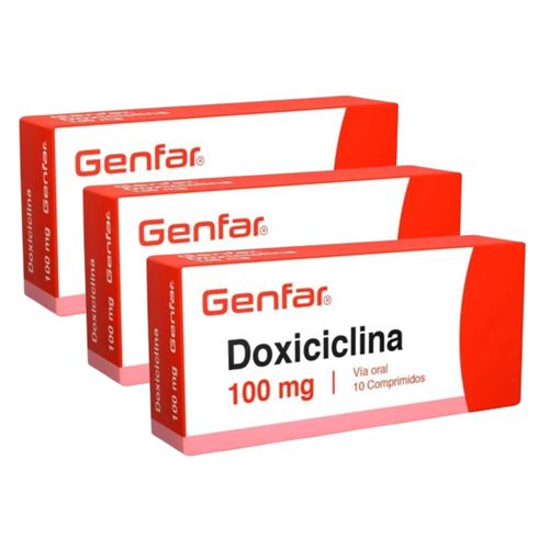 Oferta Doxiciclina 100 Mg Caja X 10 Cápsulas Genfar 2+1