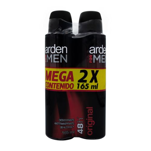 Desodorante Arden For Men Original Aerosol Frasco X 165 Ml 2 Unidades Esp Prebel