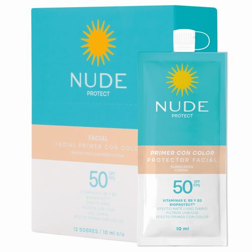 Nude Protector Factor Color Spf50 10Ml X 12 Unidades Prebel