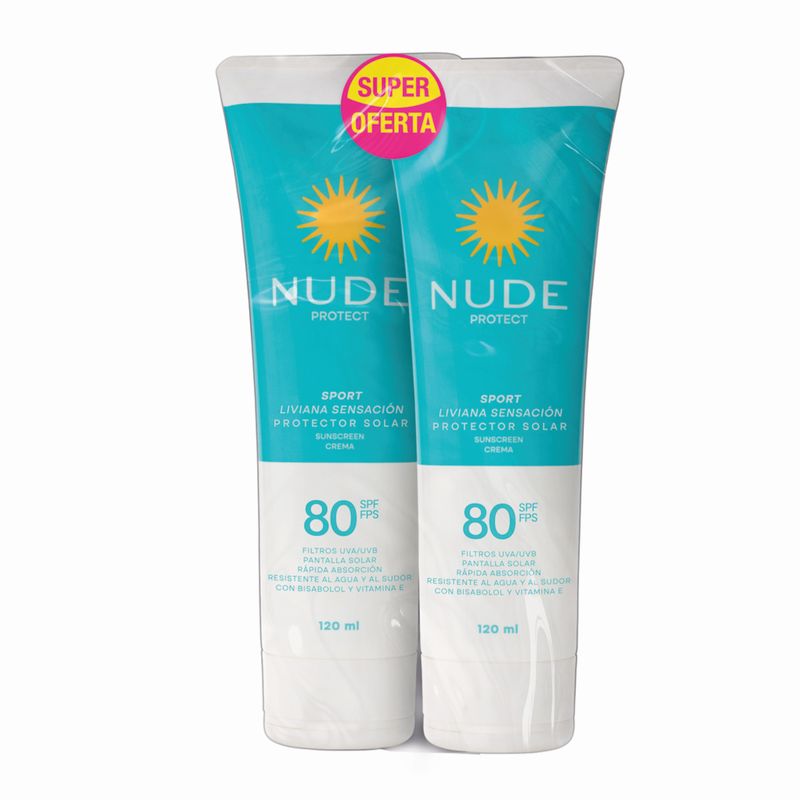 Nude SPF 80 Liviana Sensitive x2 de 120 Ml