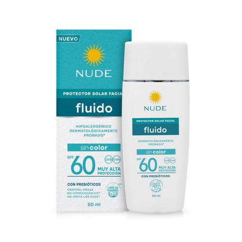 Protector Solar Nude SPF 60 Facial Fluido Frasco X 50 ml