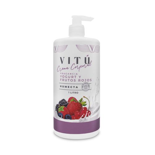 Crema Corporal Vitu Touch Frutos Rojos Frasco X 1000 Ml Prebel