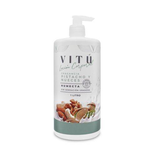 Crema Loción Corporal Vitú Pistacho Y Nueces Frasco X 1 L Prebel